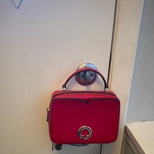 Kate Spade Red Handbag with Logo Accent